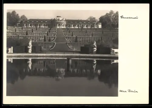 Foto-AK Max Baur: Potsdam, Sanssouci im Morgenlicht