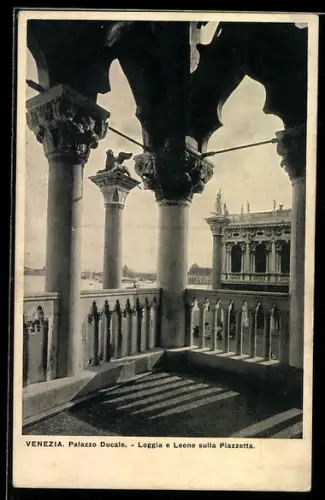 AK Venezia, Palazzo Ducale, Loggia e Leone sulla Piazzetta