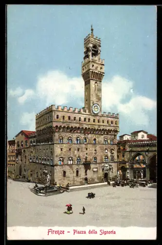Künstler-AK Firenze, Piazza della Signoria