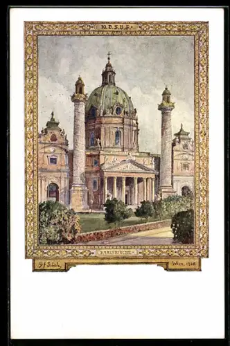 Lithographie Wien, Karlskirche