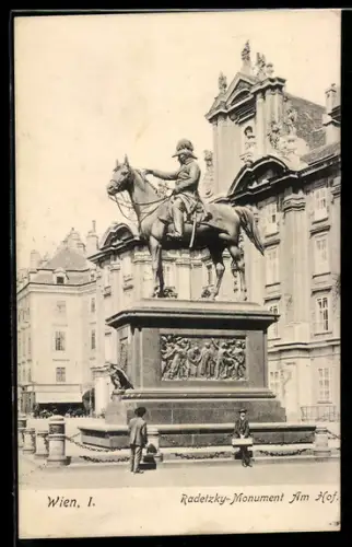 AK Wien, Am Hof, Radetzky-Monument