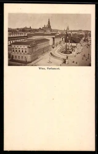 AK Wien, Blick auf das Parlament aus der Vogelschau