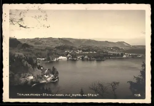 AK Traunkirchen /O.-Oe., Steinwinkel mit Hotel Am Stein