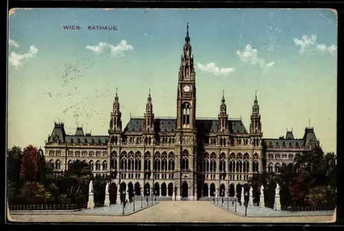 AK Wien, Frontansicht vom Rathaus