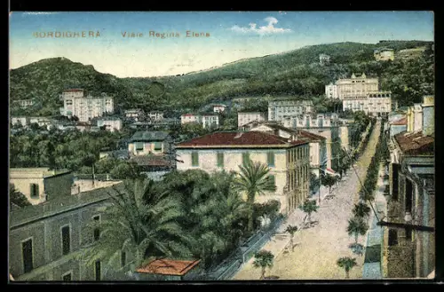 AK Bordighera, Viale Regina Elena