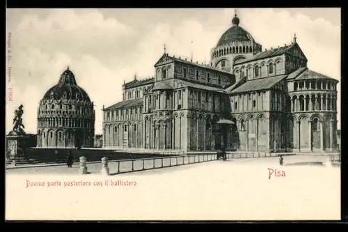 AK Pisa, Duomo parte posteriore con il battistero