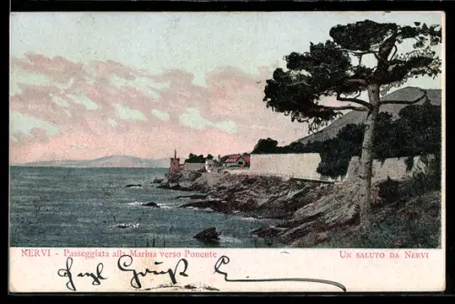 AK Nervi, Passeggiata alla Marina verso Ponente