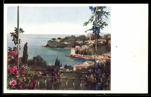 Künstler-AK Rapallo, S. Michele di Pagana