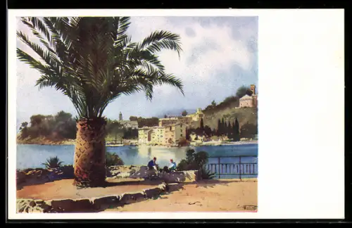 Künstler-AK Rapallo, S. Michele di Pagana