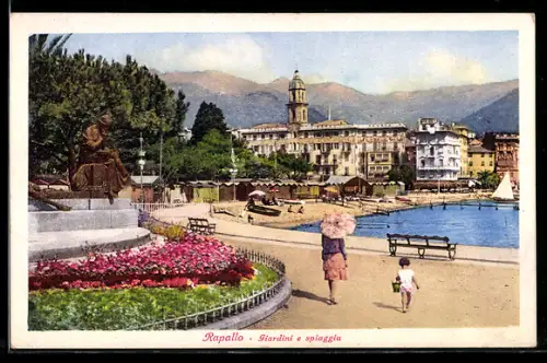 AK Rapallo, Giardini e spiaggia