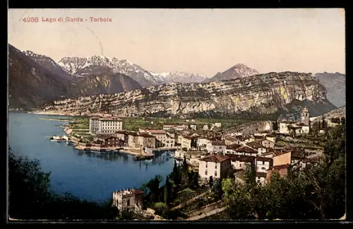 AK Torbole /Lago di Garda, Gesamtansicht aus der Vogelschau
