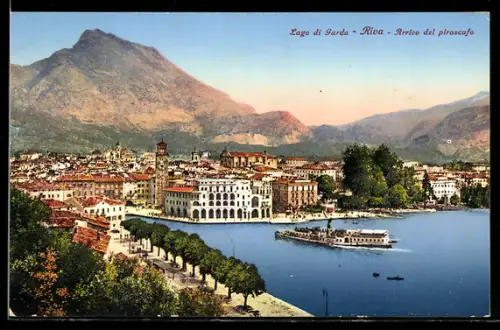 AK Riva /Lago di Garda, Arrivo del piroscafo