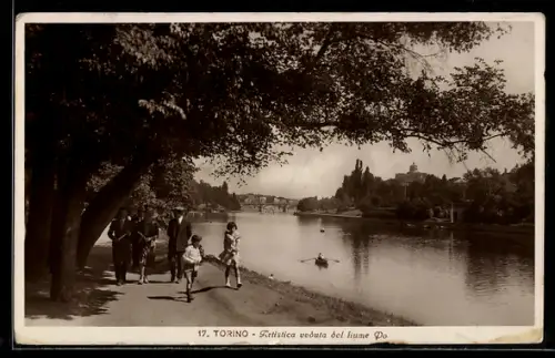 AK Torino, Artistica veduta del fiume Po