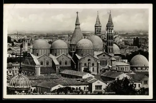 AK Padova, Cupole e Campnili della Basilica di S. Antonio, Panorama