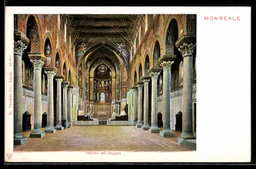 Künstler-AK Monreale, Interno del Duomo