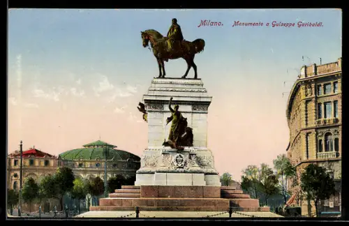 AK Milano, Monumento a Giuseppe Garibaldi