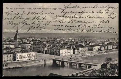 AK Torino, Panorama della città vista dal Monte Cappuccini