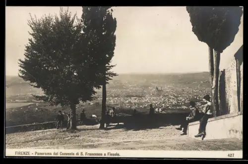 AK Firenze, Panorama dal Convento di S. Francesco a Fiesole