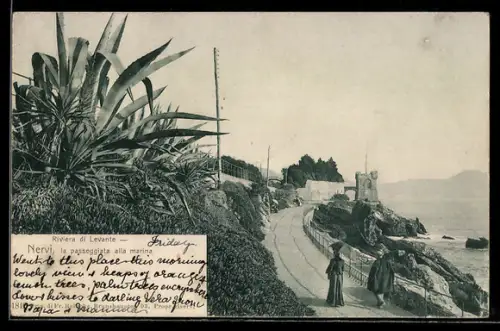 AK Nervi /Riviera di Levante, La passeggiata alla marina