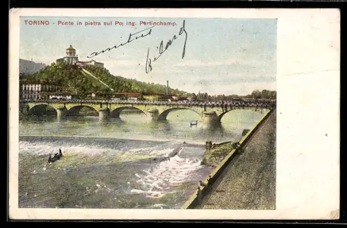 AK Torino, Ponte in pietra sul Po