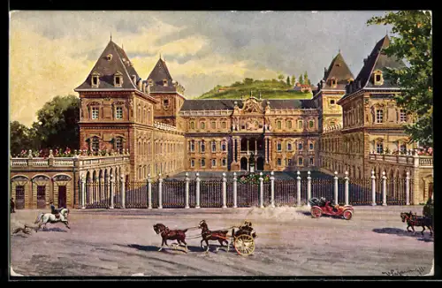Künstler-AK Torino, Castello del Valentino