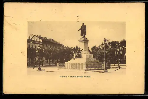 AK Milano, Monumento Cavour