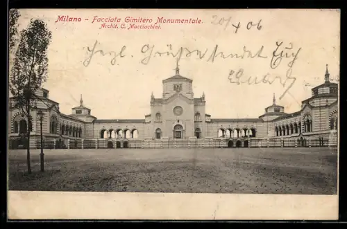 AK Milano, Facciata Cimitero Monumentale