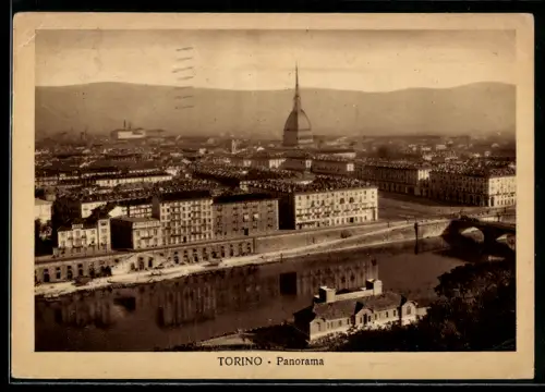 AK Torino, Panorama della città con la Mole Antonelliana e il fiume Po