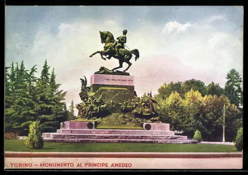 AK Torino, Monumento al Principe Amedeo nel giardino del Valentino