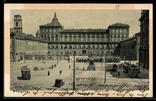 AK Torino, Palazzo Reale e tram