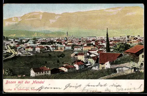 AK Bozen, Vista della città con il Mendel sullo sfondo