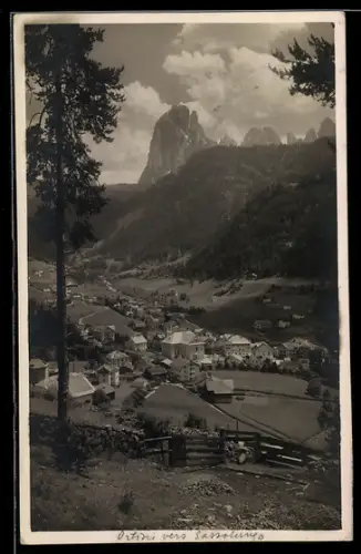 AK Ortisei, Vista verso Sassolungo nelle Dolomiti