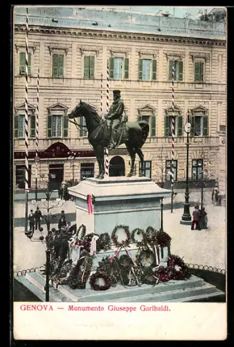 AK Genova, Monumento Giuseppe Garibaldi