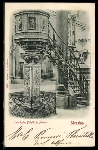 AK Messina, Cattedrale, Pulpito in Marmo