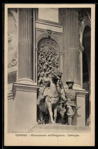 AK Torino, Monumento all`Artiglieria, Dettaglio