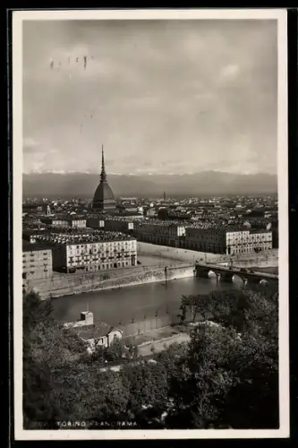AK Torino, Panorama con la Mole Antonelliana e il fiume Po