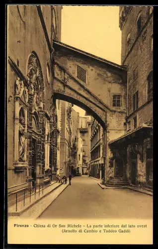 AK Firenze, Chiesa di Or San Michele, La parte inferiore dal lato ovest