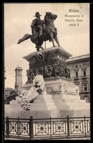 AK Milano, Monumento a Vittorio Emanuele II