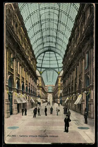 AK Milano, Galleria Vittorio Emanuele, interno