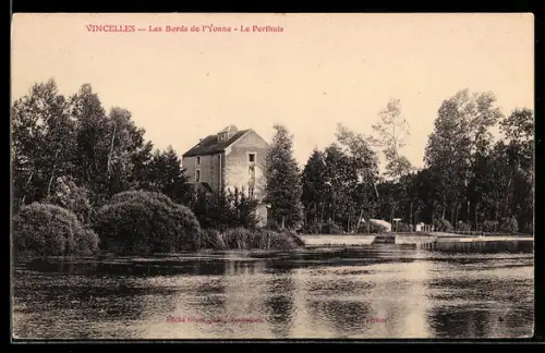 AK Vincelles, Les Bords de l`Yonne - Le Perthuis