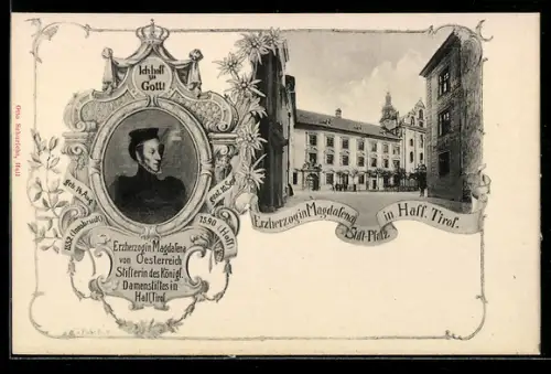 AK Hall, Erzherzog Magdalena-Stift, Porträt der Stifterin