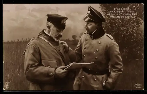 AK Prinz Heinrich und Kronprinz Wilhelm von Preussen