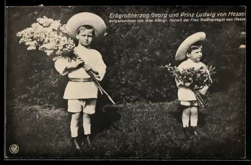 AK Erbgrossherzog Georg und Prinz Ludwig von Hessen