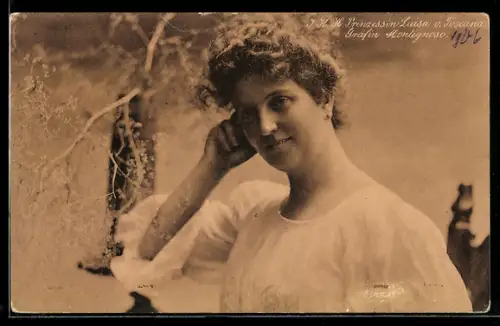 AK Portrait IKH Prinzessin Luise von Toscana, Gräfin Montignoso