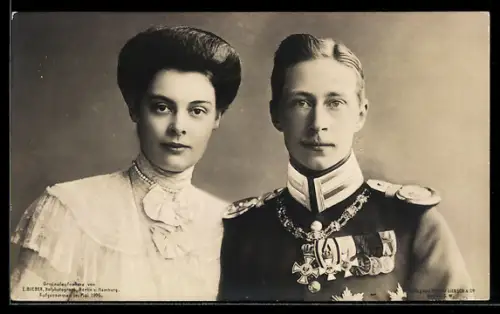 AK Kronprinz Wilhelm von Preussen mit seiner Braut
