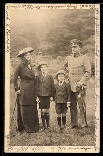 AK Grossherzog Ernst-Ludwig mit Familie