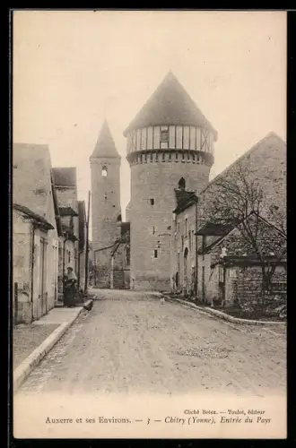 AK Chitry, Entrée du Pays, Ortspartie mit Türmen