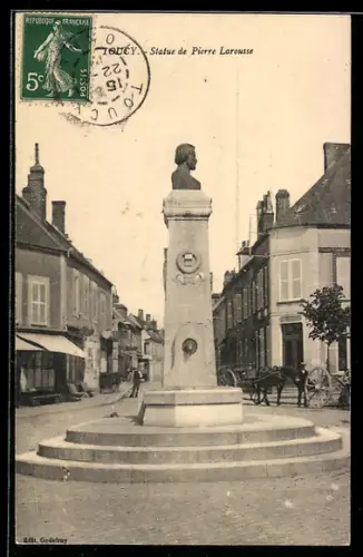 AK Toucy, Statue de Pierre Larousse