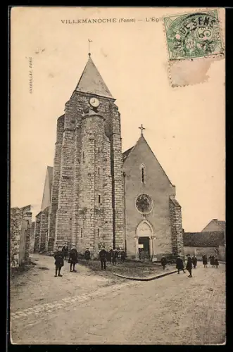 AK Villemanoche, Rue et l'Eglise