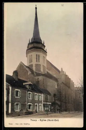 AK Toucy, Rue et Eglise